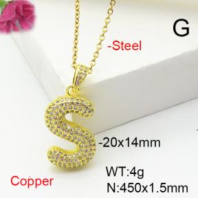 Fashion Copper Necklace  F6N407199vbnl-L017