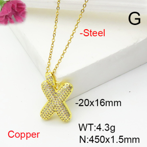 Fashion Copper Necklace  F6N407203vbnl-L017