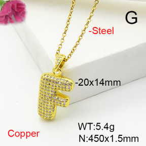 Fashion Copper Necklace  F6N407206vbnl-L017