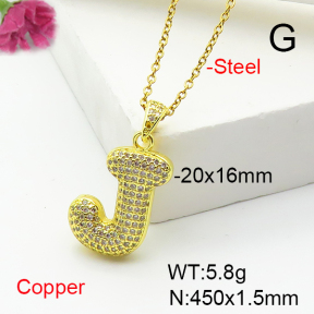 Fashion Copper Necklace  F6N407207vbnl-L017