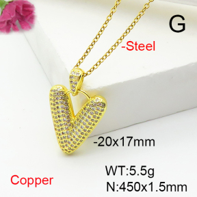 Fashion Copper Necklace  F6N407208vbnl-L017
