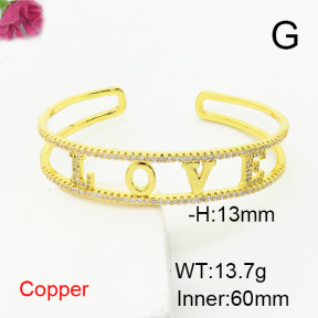 Fashion Copper Bangle  F6N407220aivb-G030
