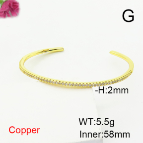 Fashion Copper Bangle  F6N407237bhia-G030
