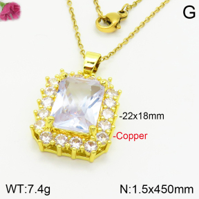 Fashion Copper Necklace  F2N400688vbll-J71