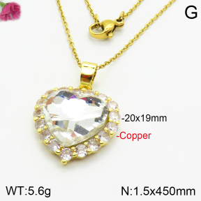 Fashion Copper Necklace  F2N400695vbll-J71