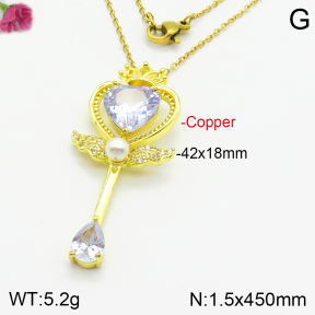 Fashion Copper Necklace  F2N400696vbll-J71