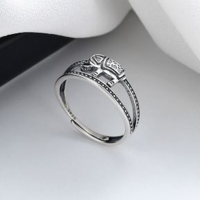 925 Silver Ring  WT:0.9g  W:10mm  JR1883aill-Y13  356FJ