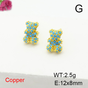 Fashion Copper Bear Earrings  TE6000989vbnb-G030