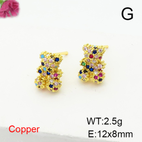 Fashion Copper Bear Earrings  TE6000992vbnb-G030