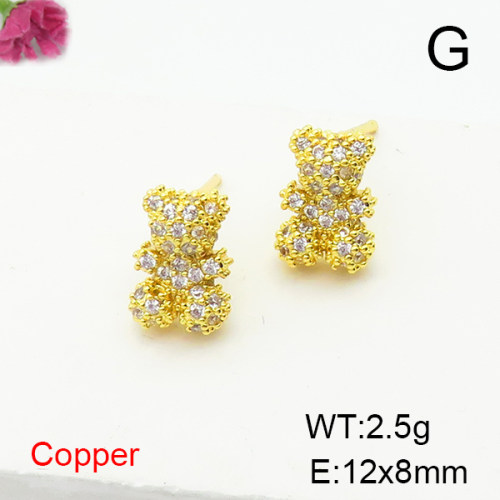 Fashion Copper Bear Earrings  TE6000993vbnb-G030