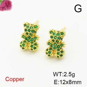 Fashion Copper Bear Earrings  TE6000994vbnb-G030