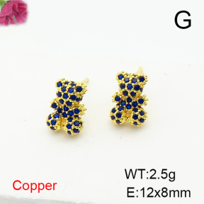 Fashion Copper Bear Earrings  TE6000995vbnb-G030