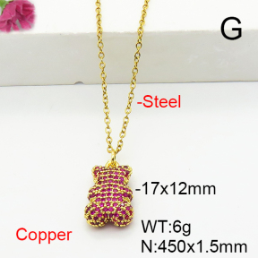 Fashion Copper Bear Necklaces  TN6001161vbnb-G030