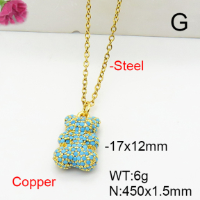 Fashion Copper Bear Necklaces  TN6001164vbnb-G030