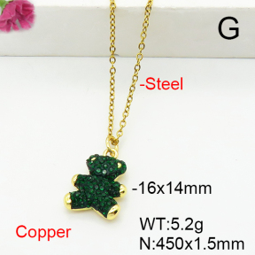 Fashion Copper Bear Necklaces  TN6001167vbnb-G030