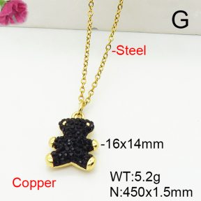 Fashion Copper Bear Necklaces  TN6001169vbnb-G030