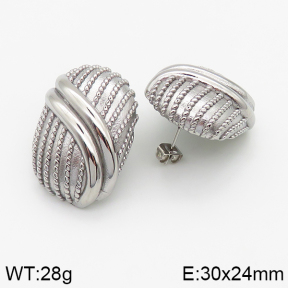 Stainless Steel Earrings  Handmade Polished  5E2002651bhva-066