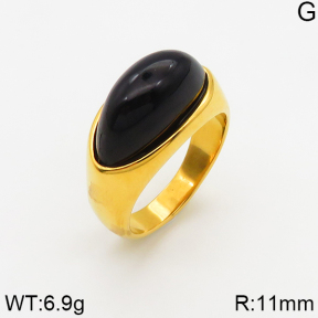 Stainless Steel Ring  6-8#  Resin,Handmade Polished  5R4002683bhia-066