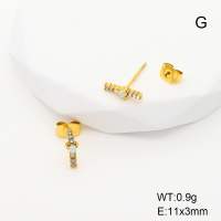 Stainless Steel Earrings  Czech Stones & Synthetic Opal,Handmade Polished  6E4003899vhmv-700
