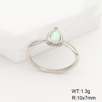Stainless Steel Ring  6-8#  Synthetic Opal,Handmade Polished  6R4000869vhkb-106D