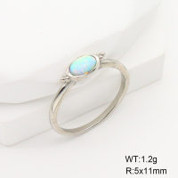 Stainless Steel Ring  6-8#  Synthetic Opal,Handmade Polished  6R4000871vhkb-106D