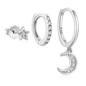 925 Silver Earrings  WT:1.7g  5mm
7mm
20*9.5mm  JE5230ailj-Y30  60237631409