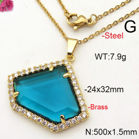Fashion Copper Necklace  F6N41693abol-J66
