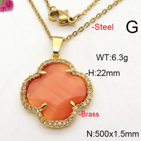 Fashion Copper Necklace  F6N41702abol-J66