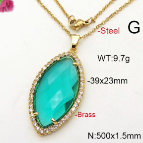 Fashion Copper Necklace  F6N41710bvpl-J66