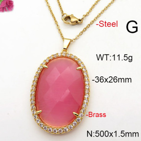 Fashion Copper Necklace  F6N41716bvpl-J66