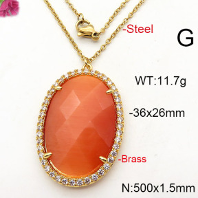 Fashion Copper Necklace  F6N41724bvpl-J66