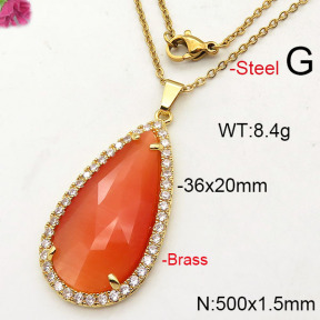 Fashion Copper Necklace  F6N41746bvpl-J66