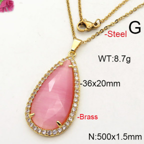 Fashion Copper Necklace  F6N41747bvpl-J66