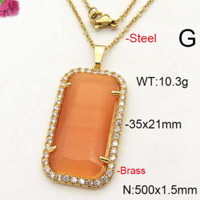 Fashion Copper Necklace  F6N41755bvpl-J66