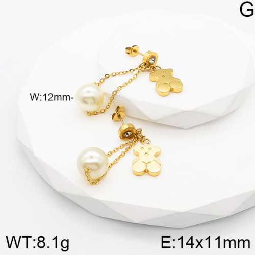 SS Bear Earrings  TE5000277bbov-317