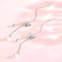 925 Silver Earrings  WT:2.28g  45mm
Butterfly:7.8*10mm  JE5408ajam-Y31  ES584