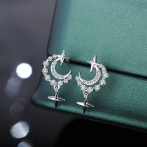 925 Silver Earrings  WT:1.43g  21*10.3mm  JE5444vhpp-Y31  ES845