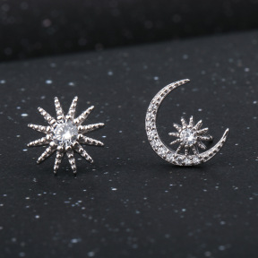 925 Silver Earrings  WT:1.35g  moon:11*9mm
star:10mm  JE5460vhnm-Y31  ES173
