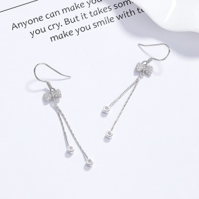 925 Silver Earrings  WT:2.3g  8*56.3mm  JE5557aijo-Y06