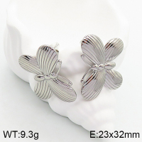 Stainless Steel Earrings  Handmade Polished  5E2003296bbov-066