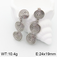 Stainless Steel Earrings  Handmade Polished  5E2003412bhva-066