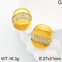 Stainless Steel Earrings  Czech Stones,Handmade Polished  5E4002746bhia-066
