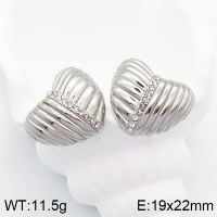 Stainless Steel Earrings  Czech Stones,Handmade Polished  5E4002751bhva-066