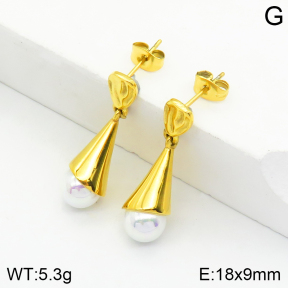Stainless Steel Earrings  Shell Beads,Handmade Polished  2E3001605bhia-066