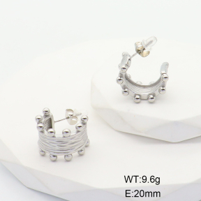 Stainless Steel Earrings  Handmade Polished  6E2006369bhva-066