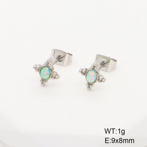 Stainless Steel Earrings  Synthetic Opal,Handmade Polished  6E4003894ahjb-700