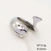 Stainless Steel Ring  6-8#  Czech Stones,Handmade Polished  GER000824bhva-066