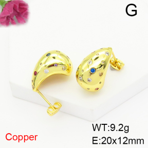 Fashion Copper Earrings  F6E404757bbov-L017