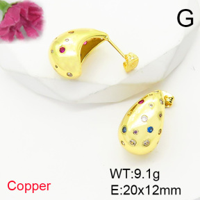 Fashion Copper Earrings  F6E404848bbov-L017
