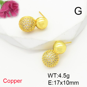 Fashion Copper Earrings  F6E404849bbov-L017